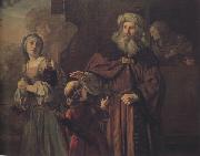 Jan victors The Expulsion of Hagar and Ishmael (mk33) oil painting artist